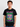 Model wearing ACDC Fly On The Wall Black T-Shirt featuring colorful graphics and iconic album design.