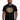 Man wearing Earth Wind & Fire Fantasy T-shirt featuring colorful graphic design on black fabric.