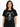Metallica Scary Bones Black T-Shirt worn by a woman, featuring the iconic Scary Bones logo on a black background.