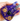 Kirk Hammett Ouija Purple Sparkle ESP Miniature Guitar held in hand, showcasing intricate details and vibrant colors.