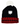 Red Hot Chili Peppers Asterisk Logo Winter Pom Beanie with white pom and bold red patterned cuff